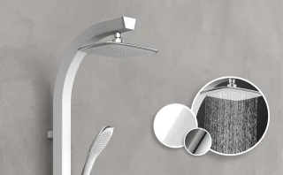 SCHÜTTE Madagaskar Regendouchesysteem 123 cm Wit/Chroom