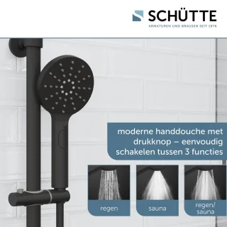 SCHÜTTE Madura Fresh Regendouche Zwart Mat Thermostatisch