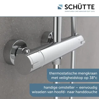 SCHÜTTE Madura Fresh Regendouchesysteem met Thermostaat Chroom