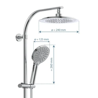 SCHÜTTE Madura Fresh Regendouchesysteem met Thermostaat Chroom