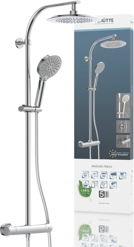 SCHÜTTE Madura Fresh Regendouchesysteem met Thermostaat Chroom review