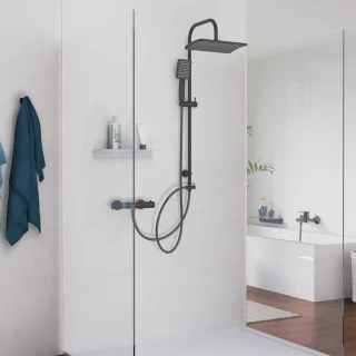 SCHÜTTE Mallorca Douchesysteem mat zwart 95 cm