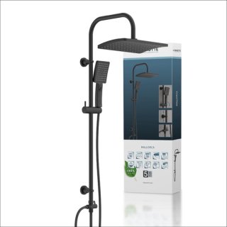 SCHÜTTE Mallorca Douchesysteem mat zwart 95 cm