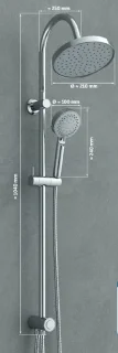 Schütte Niagara Regendoucheset Chroom 112 cm