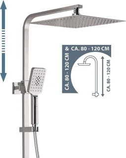 SCHÜTTE Ocean Regendoucheset Thermostatisch Chroom Wit