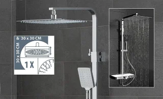 SCHÜTTE Ocean Regendoucheset Thermostatisch Chroom Wit