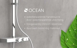 SCHÜTTE Ocean Regendoucheset Thermostatisch Chroom Wit