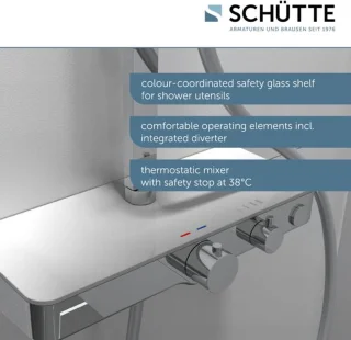 SCHÜTTE Ocean Regendoucheset Thermostatisch Chroom Wit