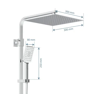 SCHÜTTE Ocean Regendoucheset Thermostatisch Chroom Wit