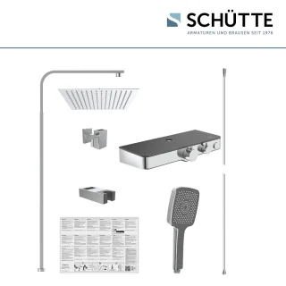 SCHÜTTE Ocean Regendouchesysteem Thermostaat Chroom Antraciet