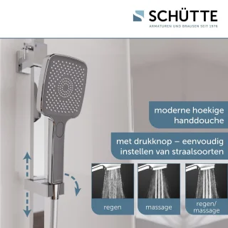 SCHÜTTE Ocean Regendouchesysteem Thermostaat Chroom Antraciet