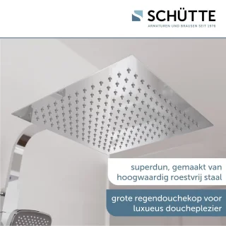SCHÜTTE Ocean Regendouchesysteem Thermostaat Chroom Antraciet