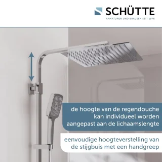 SCHÜTTE Ocean Regendouchesysteem Thermostaat Chroom Antraciet