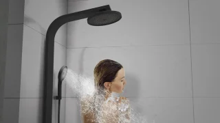 SCHÜTTE Samoa Rain Douchesysteem Zwart Mat Thermostaat