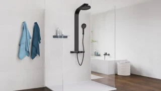 SCHÜTTE Samoa Rain Douchesysteem Zwart Mat Thermostaat