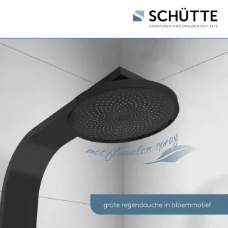 SCHÜTTE Samoa Rain Douchesysteem Zwart Mat Thermostaat