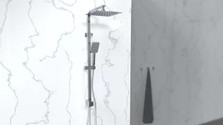 SCHÜTTE Silver Rain Douchesysteem Chroom Uittrekbaar 80-120 cm