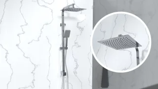 SCHÜTTE Silver Rain Douchesysteem Chroom Uittrekbaar 80-120 cm