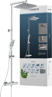Wat vinden we goed aan de SCHÜTTE TRENTO Douchesysteem Chroom