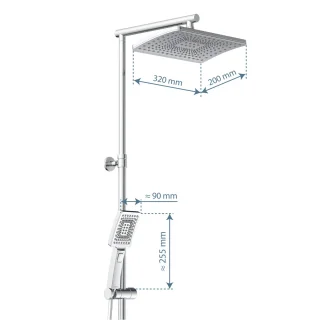 SCHÜTTE TRENTO Douchesysteem Chroom