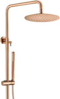 Sedal Doucheset Regendouche Rond 25cm Thermostaat Geborsteld Brons