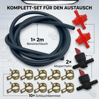 Set met 2 kranen en 2 filters, 6 mm, 2 meter