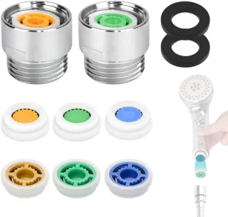 Set van 10 doorstroombegrenzers voor de douche 1/2