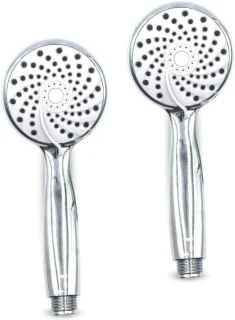 Set van 2 verchroomde handdouches