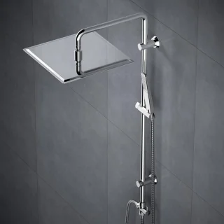SnelShoppen douchekolom met regendouche en handdouche 30x30 cm roestvrij staal
