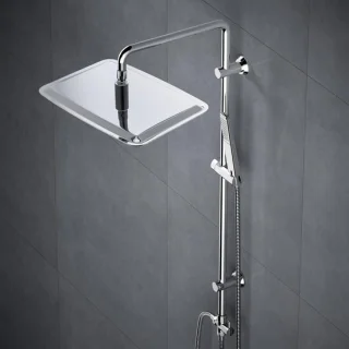 SnelShoppen - douchesysteem regendouche met hoofddouche roestvrij staal 35x25cm