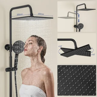 Sofetiy Max Douchesysteem met regendouche en handdouche zwart