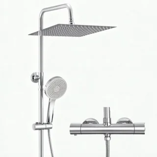 Sofetiy Max regendouche en handdouche RVS Ø 30 cm chroom