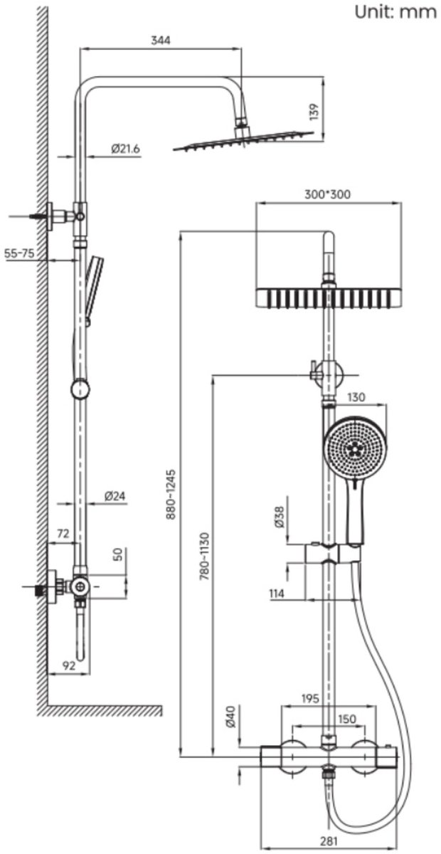 Wat vinden we goed aan de Sofetiy Max Regendouche met Thermostaatkraan Mat Zwart