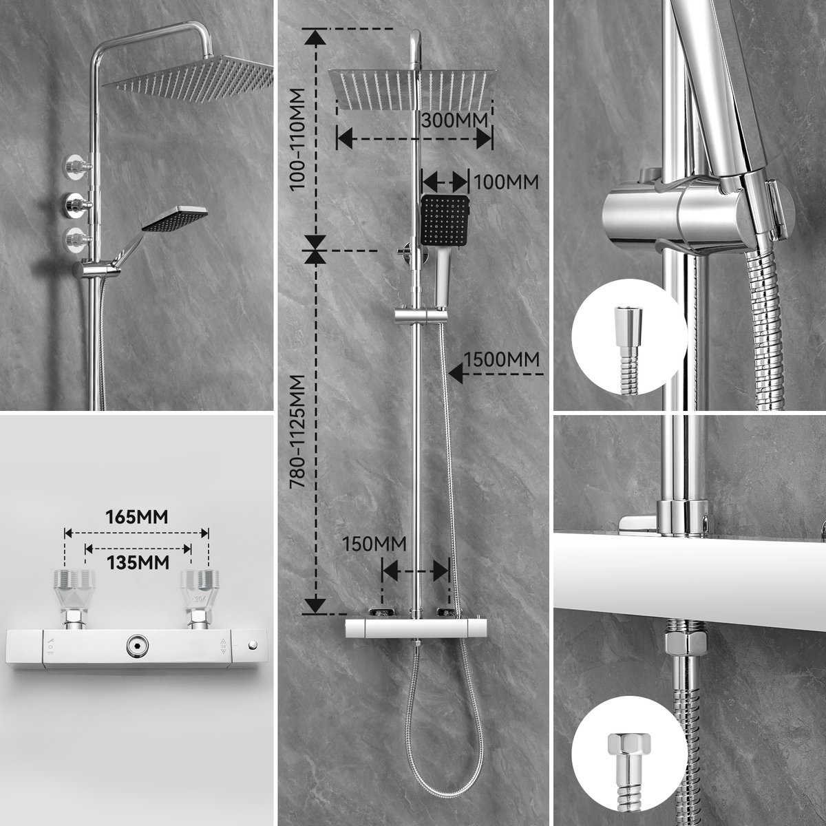 Wat vinden we goed aan de Sofetiy Max Regendouche RVS 30 cm met Handdouche en Thermostaatkraan Chroom