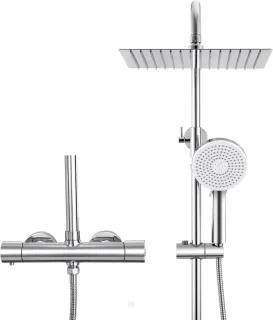 Sofetiy Max Regendouche set met Thermostaatkraan Chroom