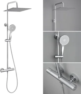 Sofetiy Max Regendouche set met Thermostaatkraan Chroom