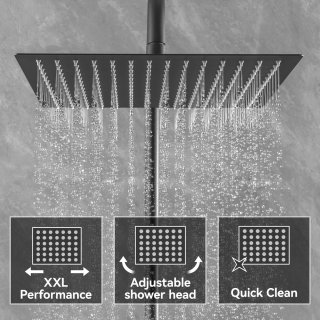 Sofetiy Max Regendouche Set Ø30 cm Zwart