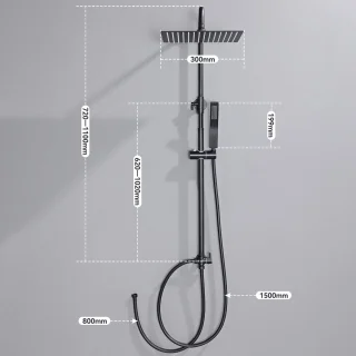 Wat vinden we goed aan de Sofetiy Max Regendoucheset - Zwart