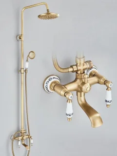 Solayne Douchesysteem Antiek Messing