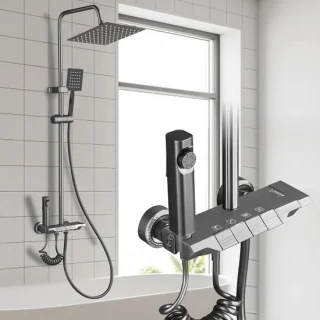Solidchoice regendouche kolom met handdouche