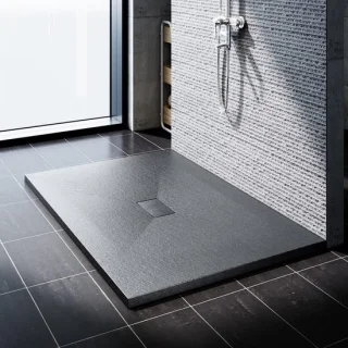 SONNI Platte douchebak 140 x 100 cm grijs