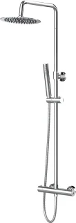 Sparkle regendoucheset met thermostaat 30cm chroom