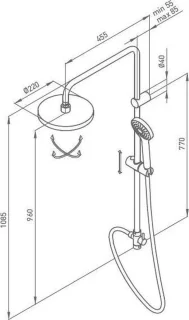 Stick Regendouche Wandgarnituur Directe Aansluiting