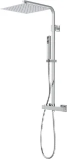 SUMBA regendouche thermostaat 30x30 cm roestvrij staal chroom