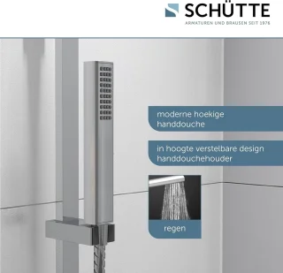 SUMBA regendouche thermostaat 30x30 cm roestvrij staal chroom