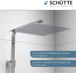SUMBA regendouche thermostaat 30x30 cm roestvrij staal chroom