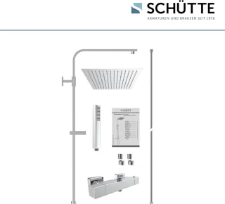 SUMBA regendouche thermostaat 30x30 cm roestvrij staal chroom