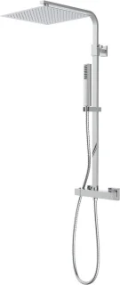 SUMBA regendouche thermostaat 30x30 cm roestvrij staal chroom