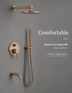 SUMOH® Regendouche Inbouwset Rosé Goud