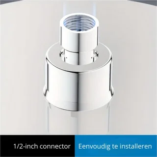 Wat vinden we goed aan de Supercharge Regendouchekop 23 cm - Ronde Zwart